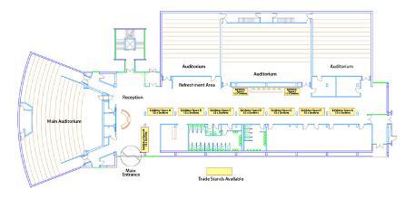 Conference trade stands layout