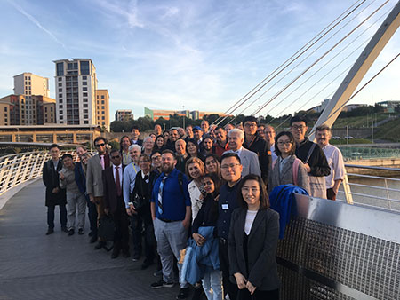 Delegates on Millennium Bridge